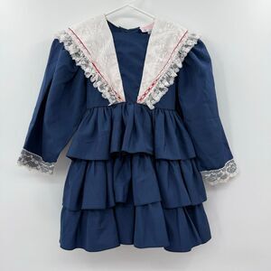 Vintage Martha's miniatures‎ we're fussy girls 6x blue circle dress